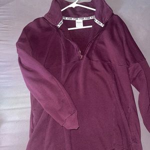 VS Pink quarter zip sweater